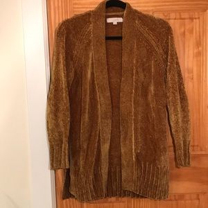 LOFT Chenile Open Front Sweater